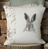 Vintage Floral Hare Cushion