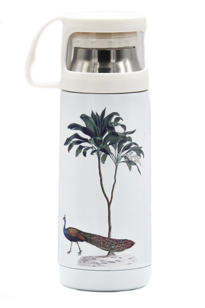 Darwin’s Menagerie Elephant & Peacock Flask