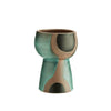 Green & Black Terracotta Bulb Vase