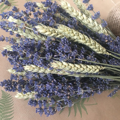 Dried Lavender and Wheat Posy