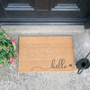 Hello Scribble Heart Grey Doormat