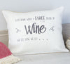 ' Large Glass of Wine ' Linen Gift Cushion