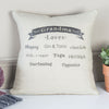 ' Grandma Loves ' Personalised Linen Cushion