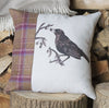 Winter Tweed Blackbird Cushion