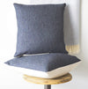 Navy Blue Lambswool Tweed Cushion