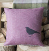 ' Blackbird ' Raspberry Tweed Cushion