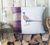 Pheasant Plum Tweed and Linen Cushion