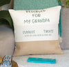 Personalised Reserved For Grandpa Pocket Cushion