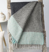 Seafoam and Turquoise Tweed Wool Throw