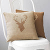 ' Stag's Head '  Hessian Cushion (Chestnut Stag)
