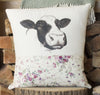 Vintage Floral Cow Cushion