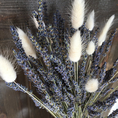 Dried Lavender & Bunny Tails Posy