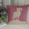 ' Mountain Goat ' Cushion (Cranberry Red)