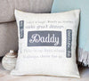 ' We Love Daddy ' Personalised Cushion