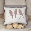 ' Bird On A Branch ' Linen Cushion (Chestnut Brown)