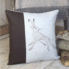 ' Chocolate Hare ' Linen Cushion