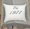 ' Est. Year ' Personalised Linen Cushion