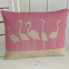 ' Flamboyance of Flamingos ' Cushion