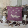 ' Winter Fox and Snowflake ' Cushion (Berry)