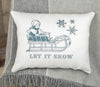 ' Let It Snow ' Linen Cushion