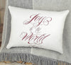 ' Joy To The World ' Linen Cushion
