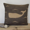 ' Moby Dick The Whale ' Cushion (Charcoal)