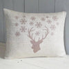 ' Stags Head and Snowflake ' Cushion